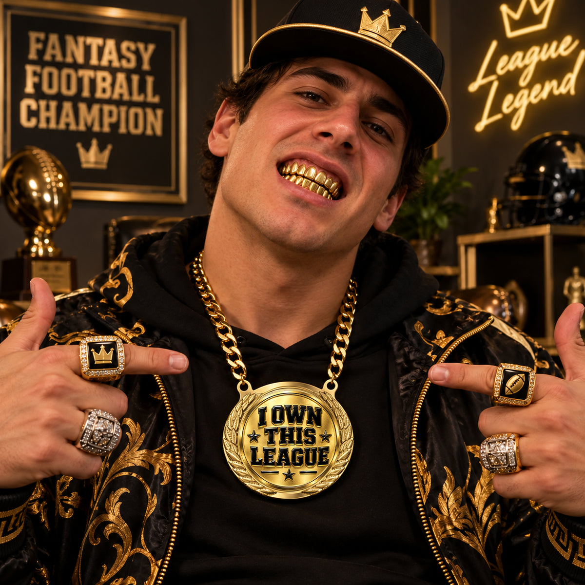 I Own This League Fantasy Football Trophy Medallion