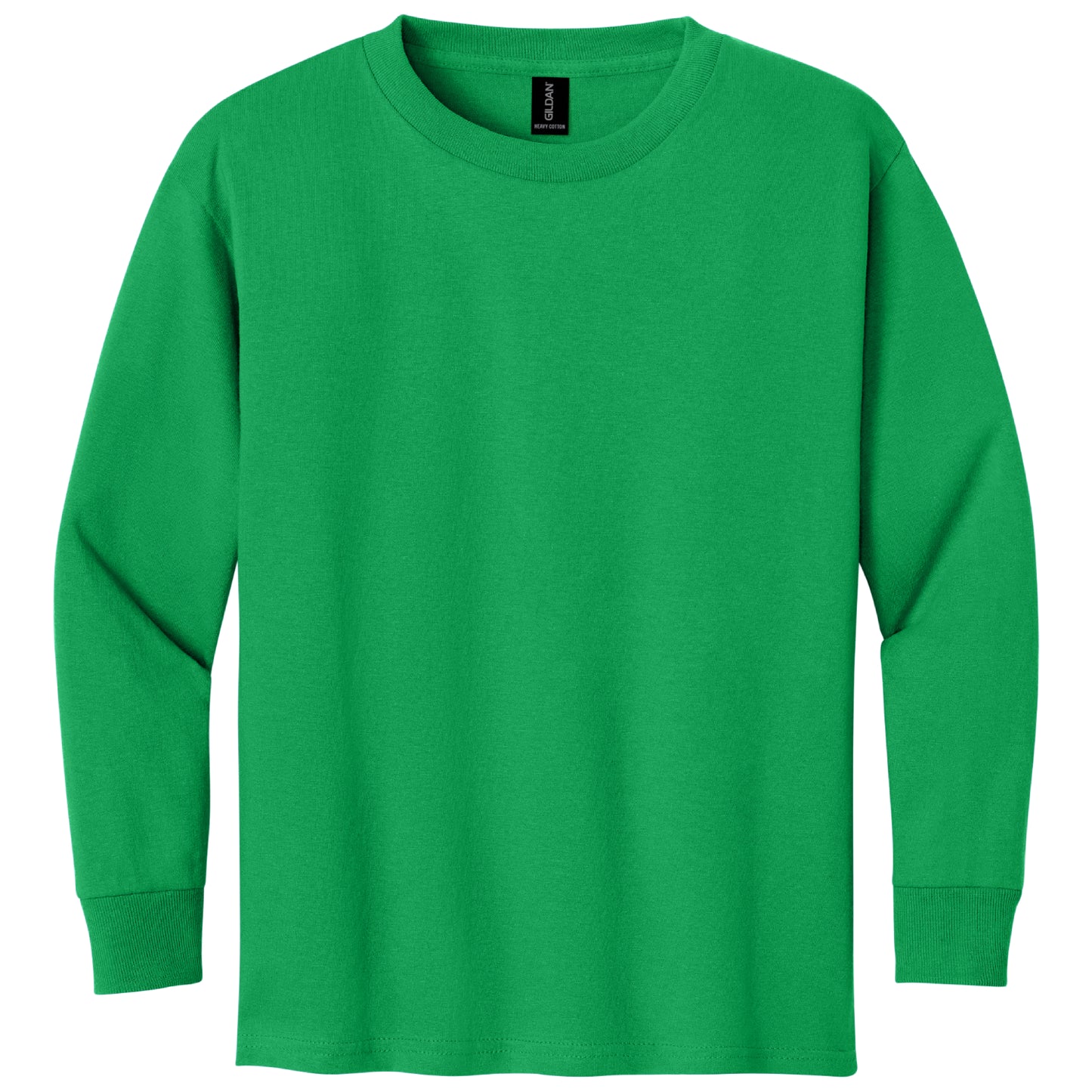 Gildan 5400B Youth Heavy Cotton Long Sleeve T-Shirt Front And Back Print