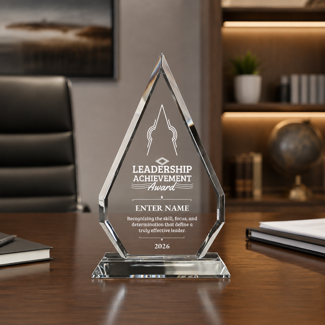 Leadership Awards - Optic Crystal Arrowhead Awards - Personalize Online – Choose From 5 Designs