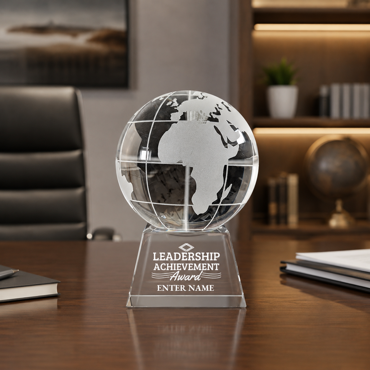 Leadership Awards - Optical Crystal Globe Awards - Personalize Online – Choose From 5 Designs