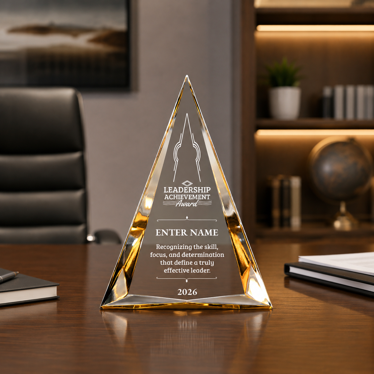 Leadership Awards - Gold Pinnacle Acrylic Awards - Personalize Online – Choose From 5 Designs