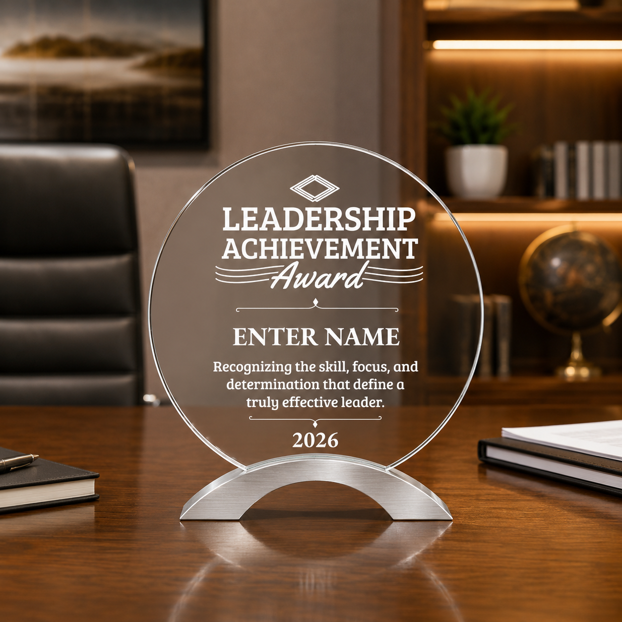 Leadership Awards - Round Cosmic Acrylic Awards - Personalize Online – Choose From 5 Designs