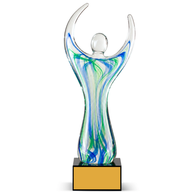 Celebrate Art Glass Award 9" & 12" - Engraved Plate