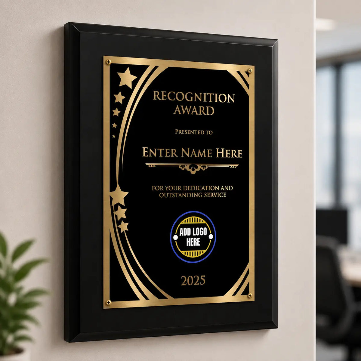 Recognition Award Classic Plaque - 4 Frame Colors