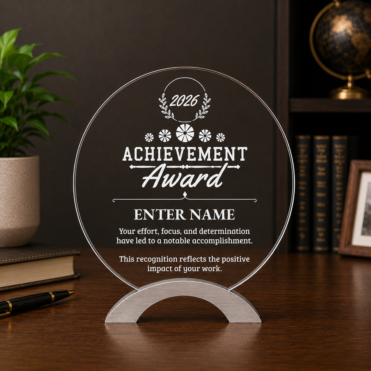 Achievement Awards - Round Cosmic Acrylic Awards - Personalize Online – Choose From 5 Designs