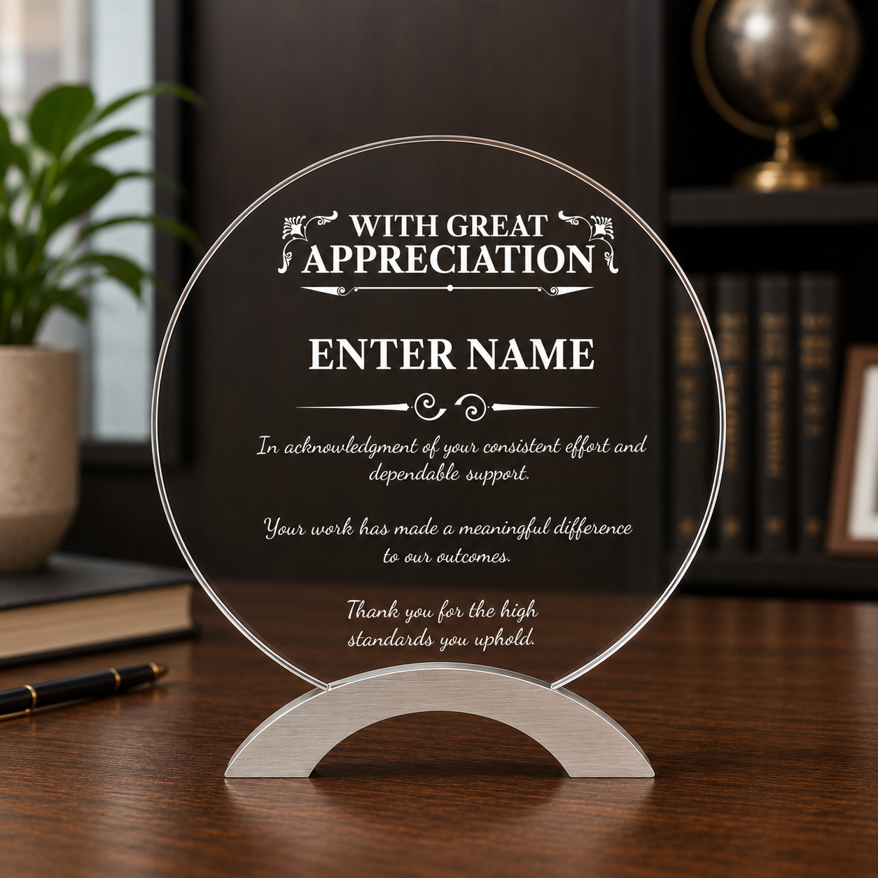 Appreciation Awards - Round Cosmic Acrylic Awards - Personalize Online – Choose From 5 Designs