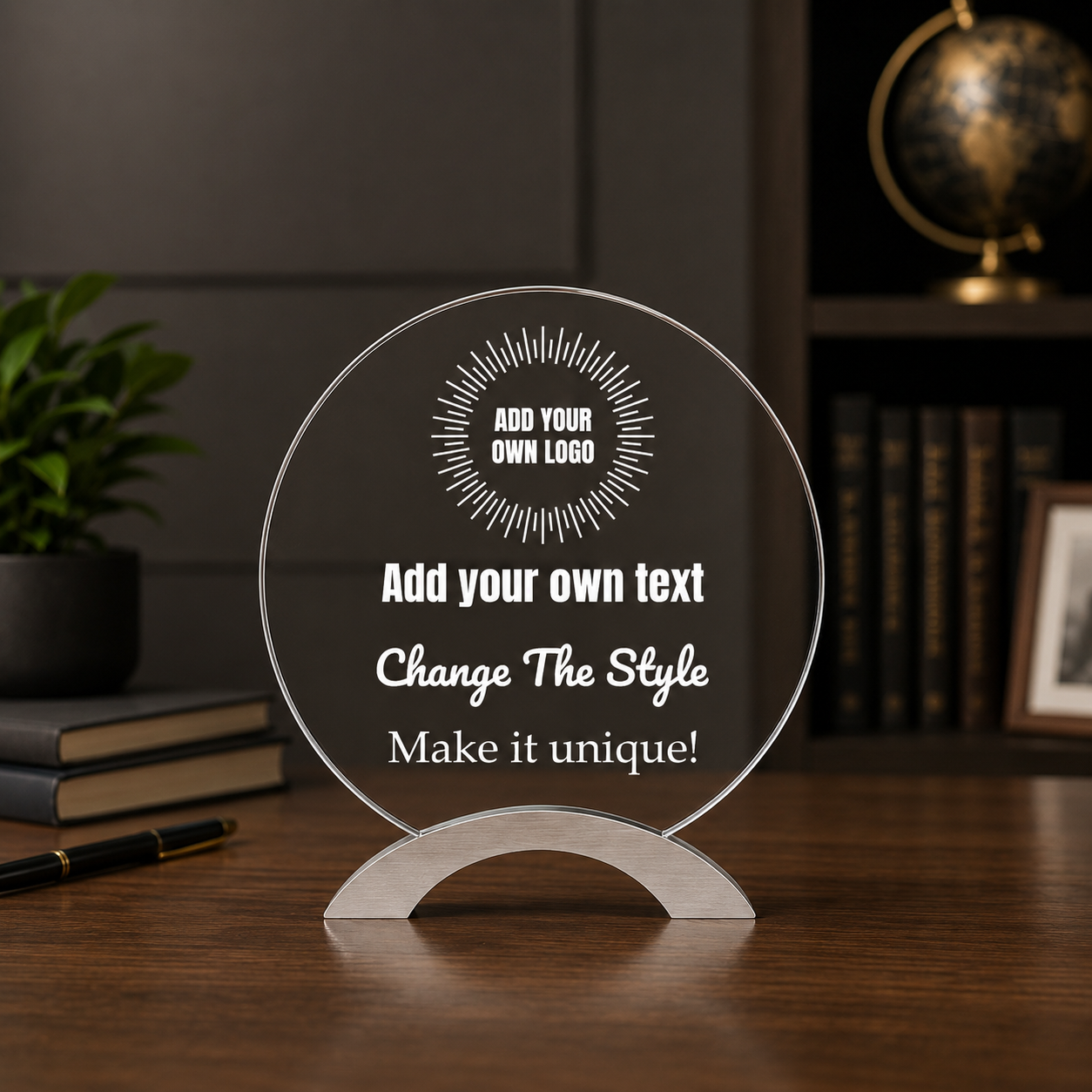 Design Your Own Round Cosmic Acrylic Award
