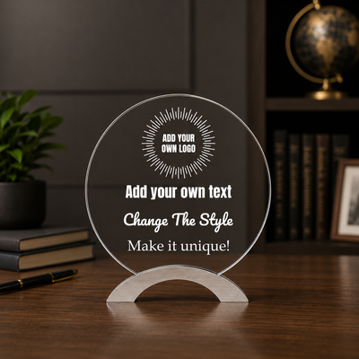 Design Your Own Round Cosmic Acrylic Award