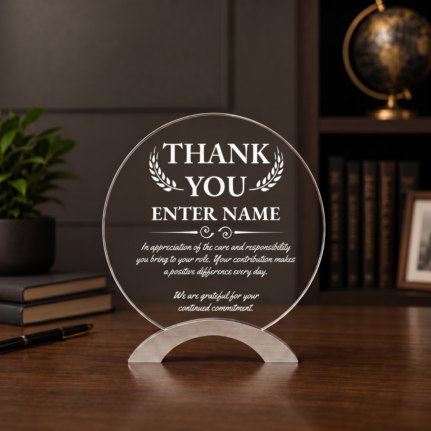 Thank You Awards - Round Cosmic Acrylic Awards - Personalize Online – Choose From 5 Designs