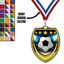 3 1/4" VSM Soccer Medal – Gold, Silver & Bronze with 30 Ribbon Options