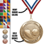 2.25" Laurel Wreath Soccer Medal – Gold, Silver & Bronze with 30 Ribbon Options