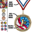 2.75" Swirling Star Softball Medal– Gold, Silver & Bronze with 30 Ribbon Options
