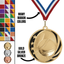 MidNite Star Softball Medal – Gold, Silver & Bronze with 40 Ribbon Options