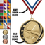 MidNite Star Swimming Medal – Gold, Silver & Bronze with 40 Ribbon Options