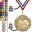 2.25" Laurel Wreath Swimming Medal – Gold, Silver & Bronze with 30 Ribbon Options