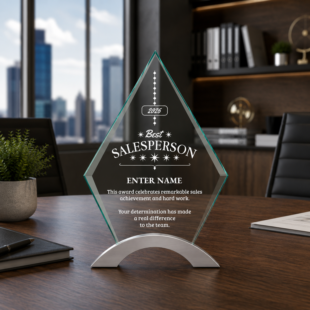 Sales Awards - Diamond Cosmic Acrylic Awards - Personalize Online – Choose From 5 Designs