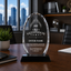 Sales Awards - Optical Crystal Glass Oval Facet Awards - Personalize Online – Choose From 5 Designs