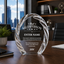 Sales Awards - Oval Crystal with Decorative Edge Awards - Personalize Online – Choose From 5 Designs