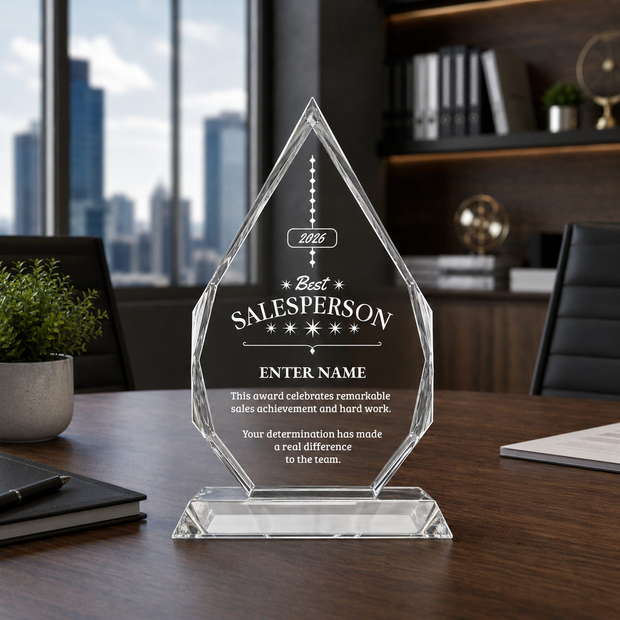 Sales Awards - Optic Crystal Royal Diamond Awards - Personalize Online – Choose From 5 Designs