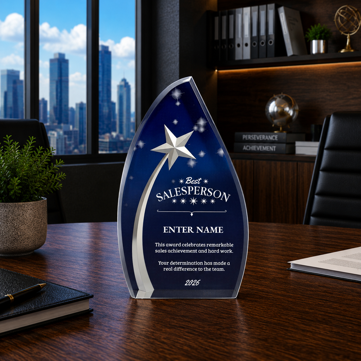 Sales Awards - Acrylic Star Powered Awards - Personalize Online – Choose From 5 Designs