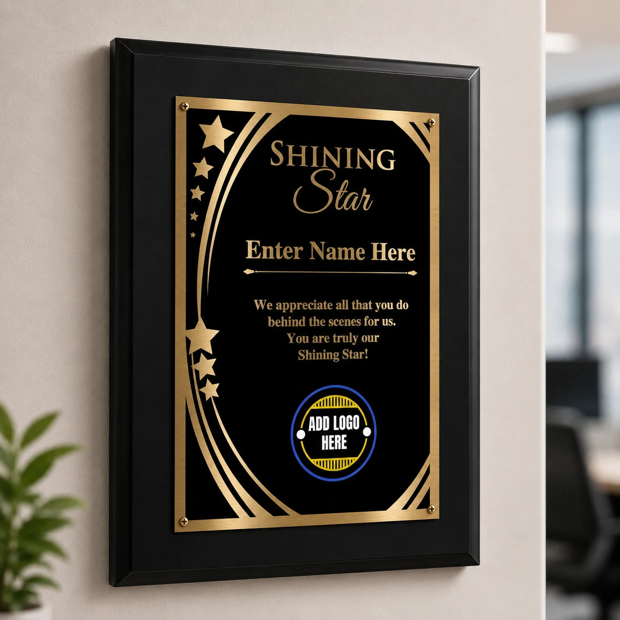 Shining Star Classic Plaque - 4 Frame Colors