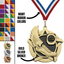 2.25" Track & Field Star Medal – Gold, Silver & Bronze with 30 Ribbon Options