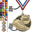 2.25" Track & Field Mega Medal – Gold, Silver & Bronze with 30 Ribbon Options