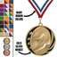 MidNite Star Track & Field Medal – Gold, Silver & Bronze with 40 Ribbon Options