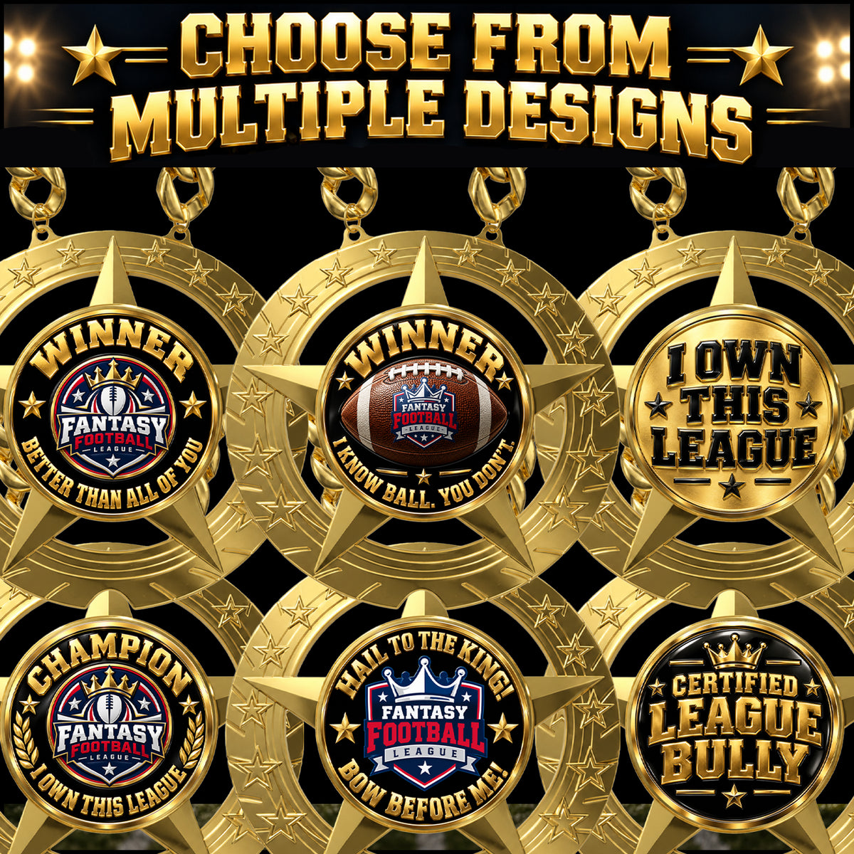 Fantasy Football Trophy Chain – Custom – Design Your Own