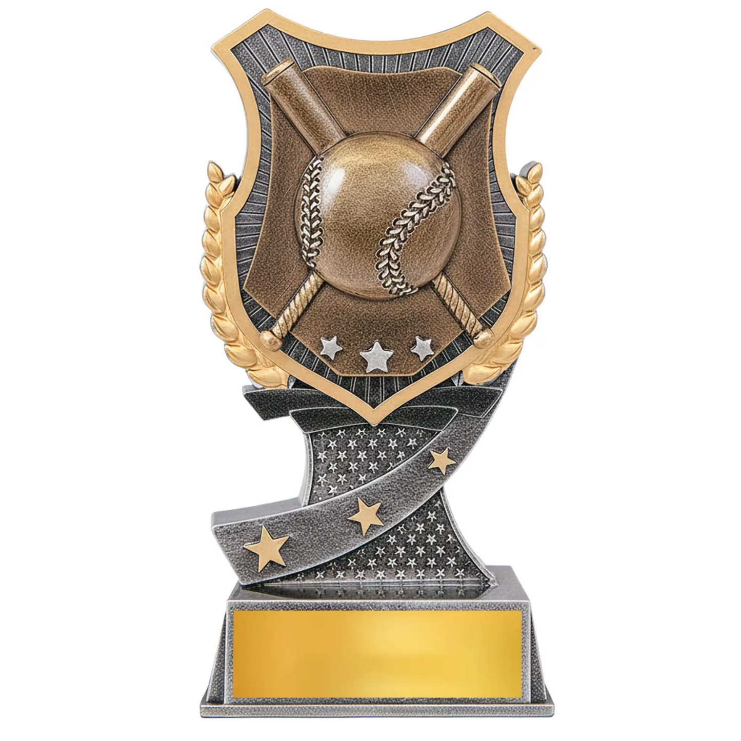 Baseball Shield Trophy - Baseball Award - 2 Sizes