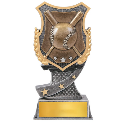 Baseball Shield Trophy - Baseball Award - 2 Sizes