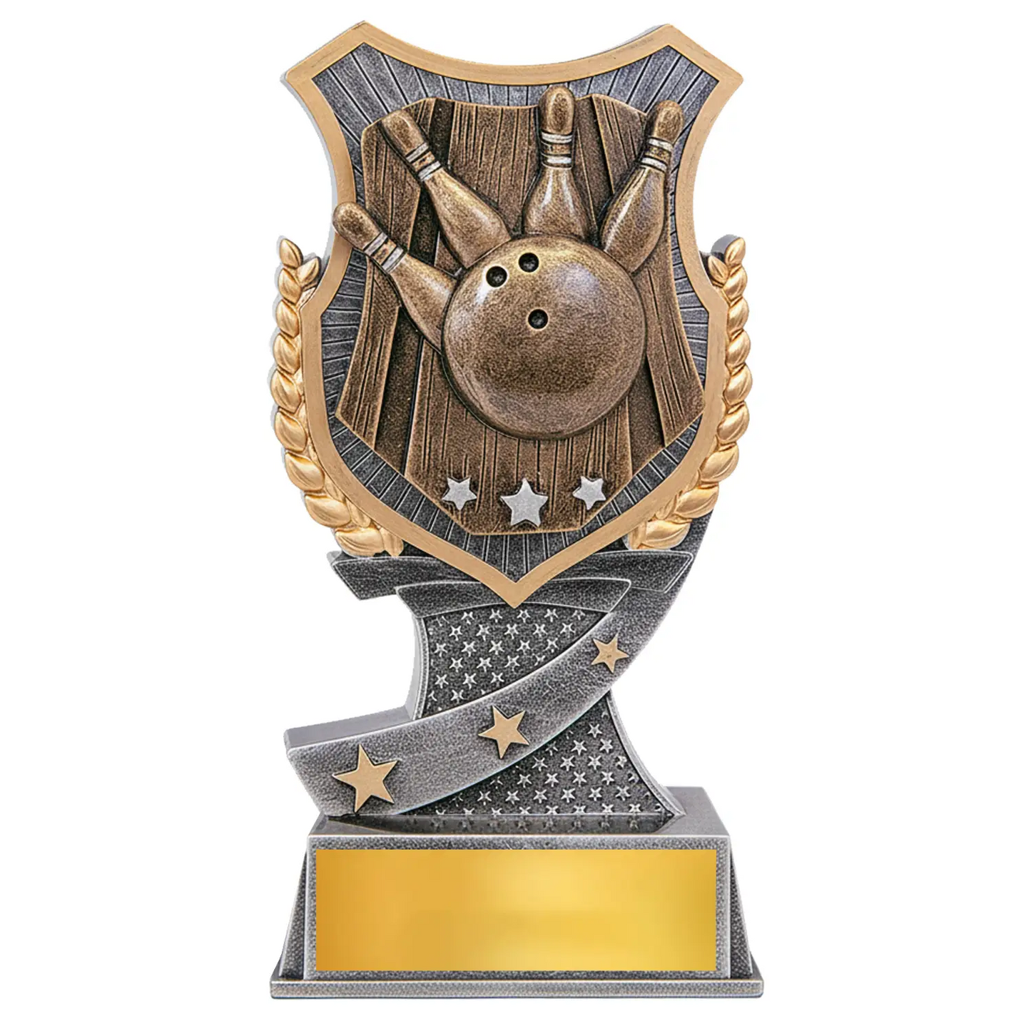 Bowling Shield Trophy - Bowling Award - 2 Sizes