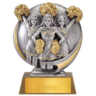 5" Resin Cheerleading Award for Individual Recognition - Female