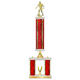 Personalized 3 Column Soccer Trophy / Award 23" – 26" Custom Figurines & Plate