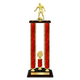 Personalized 4  Column Soccer Trophy / Award 34" – 38" Custom Figurines & Plate