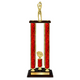 Personalized 4 Basketball Column Trophy / Award 34" – 38" Custom Figurines & Plate