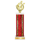 Personalized Cheerleading Column Trophy / Award 11"–14" Custom Figurine & Plate