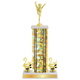 Personalized Cheerleading Column Trophy / Award 12"– 15" Custom Figurine & Plate