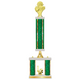 Personalized 3 Column Swimming Trophy / Award 23" – 26" Custom Figurines & Plate