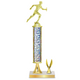 Personalized Track Column Trophy / Award 13"– 16" Custom Figurine & Plate