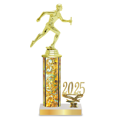 Personalised Track Column Trophy / Award 10"– 13" Custom Figurines & Plate
