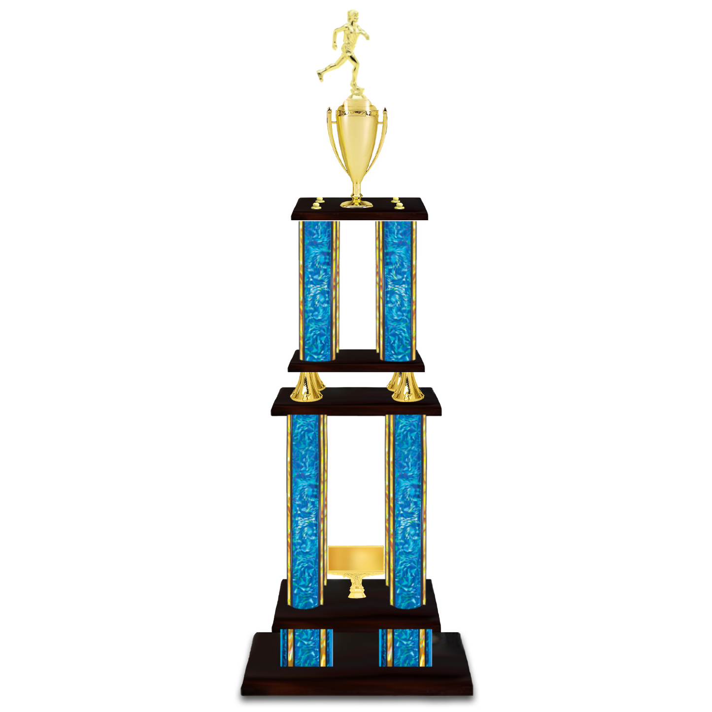 Personalised 4 Column Track Trophy / Award 52" – 56" Custom Figurines & Plate