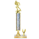 Personalized Football Column Trophy / Award 13"– 16" Custom Figurine & Plate