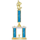 Personalized 3 Column Football Trophy / Award 18" – 21" Custom Figurines & Plate