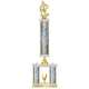 Personalized 3 Column Football Trophy / Award 23" – 26" Custom Figurines & Plate