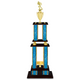 Personalized 4 Column Football Trophy / Award 52" – 56" Custom Figurines & Plate