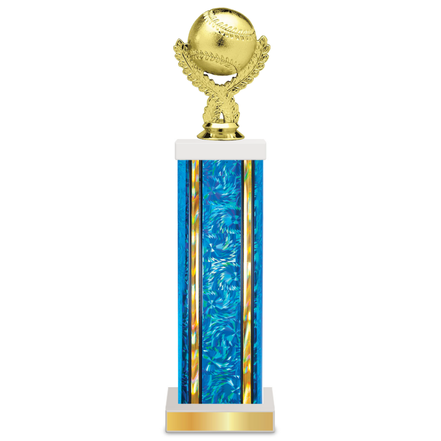 Personalised Softball Column Trophy / Award 11"–14" Custom Figurine & Plate