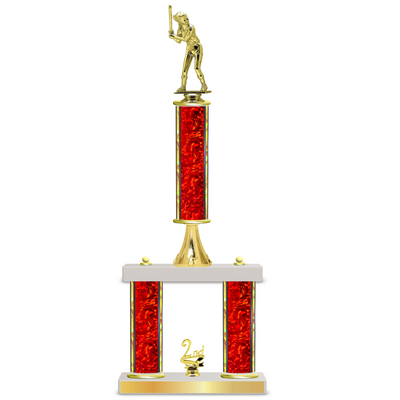 Personalised 3 Column Softball Trophy / Award 18" – 21" Custom Figurines & Plate