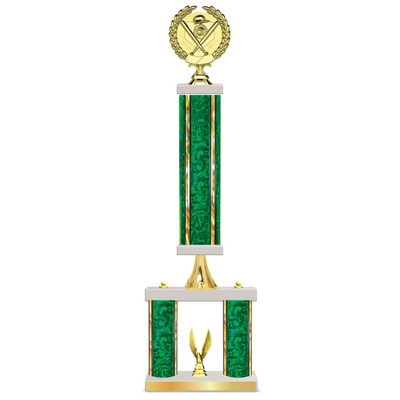 Personalised 3 Column Softball Trophy / Award 23" – 26" Custom Figurines & Plate