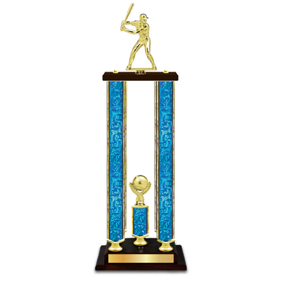 Personalised 4 Column Softball Trophy / Award 34" – 38" Custom Figurines & Plate